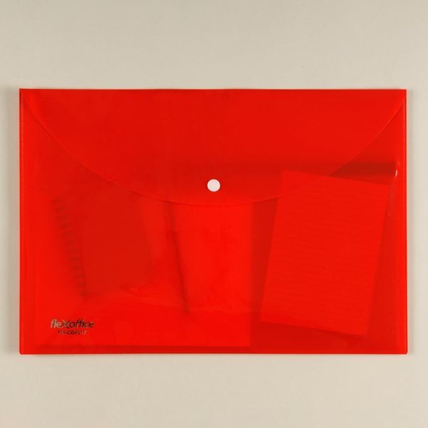 Bìa nút F4 đỏ Flexoffice FO-CBF017