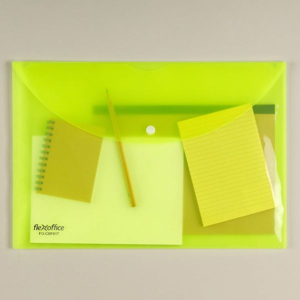 Bìa nút F4 xanh lá Flexoffice FO-CBF017