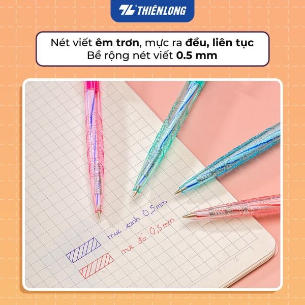 Bút bi Thiên Long TL-061 – màu mực đa dạng