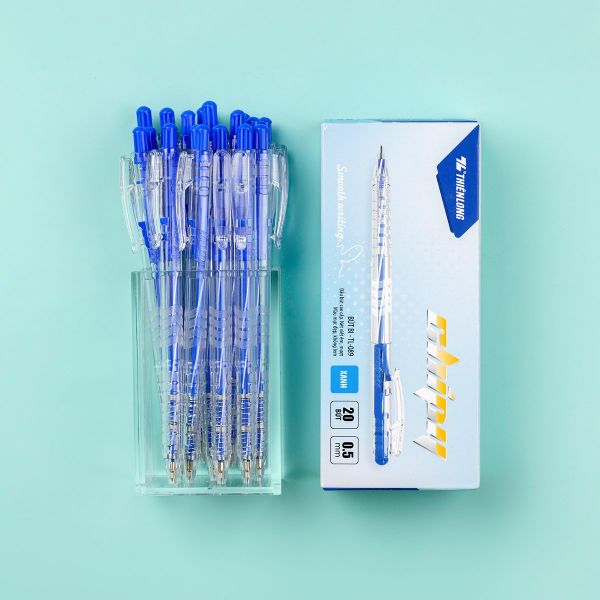 Bút bi Thiên Long TL-089 có 3 màu mực xanh
