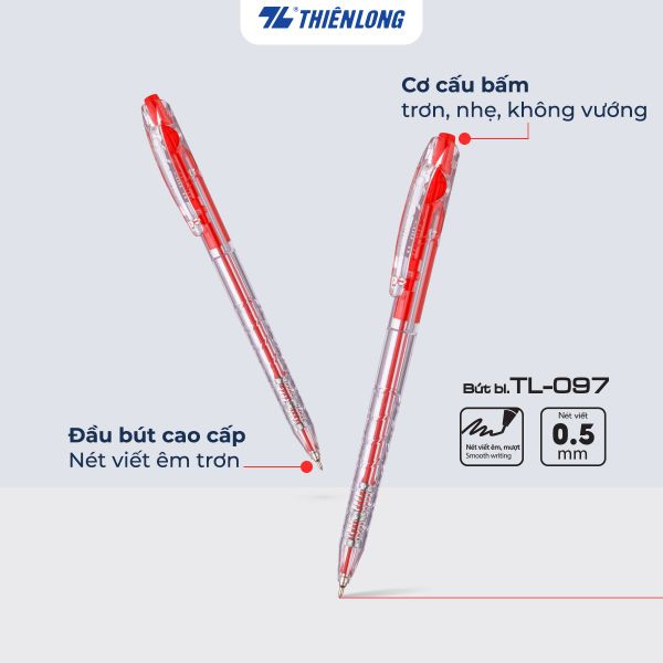 Bút bi Thiên Long TL-097 ngòi 0.5mm chính hãng