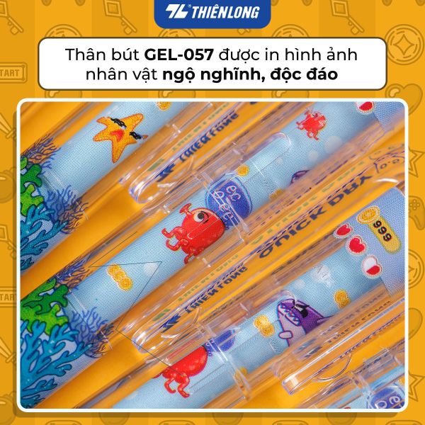Bút gel Thiên Long GEL-057 Quick Dry | thiết kế hình ngộ nghĩnh