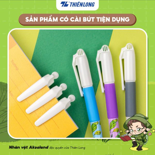 Bút Gel Thiên Long GEL-012/AK – Nét 0.5mm, Nhân vật Akooland Tahi