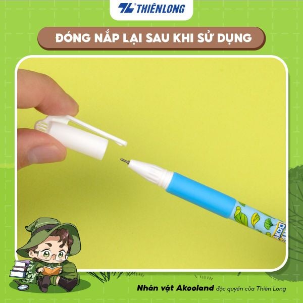 Bút Gel Thiên Long GEL-012/AK – Nét 0.5mm, Nhân vật Akooland Tahi