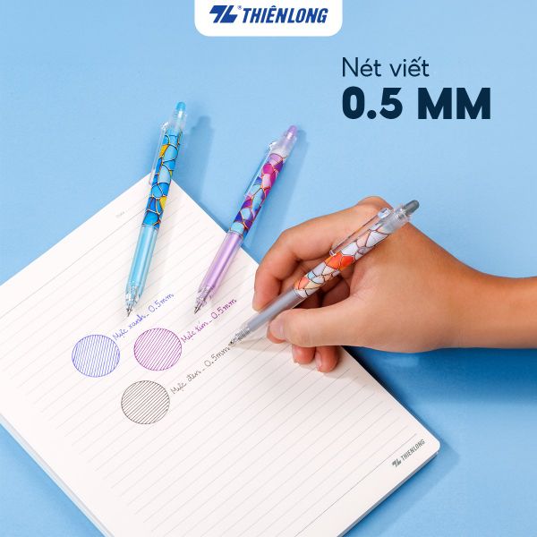Bút Gel Xóa Được Mazzic Thiên Long GELE-007/V1  Nét viết 0.5mm mảnh, rõ ràng
