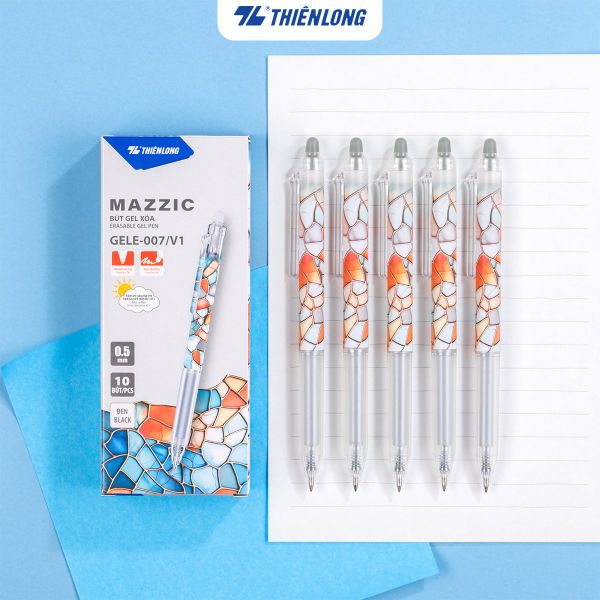 Bút Gel Xóa Được Mazzic Thiên Long GELE-007/V1  Nét viết 0.5mm mảnh, rõ ràng