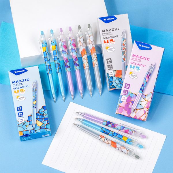 Bút Gel Xóa Được Mazzic Thiên Long GELE-007/V1 – Ngòi 0.5mm, Mực Đậm, Có Gôm Tẩy