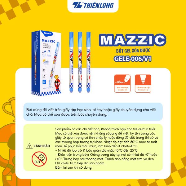 Bút Gel Xóa Được Mazzic Thiên Long GELE-006/V1
