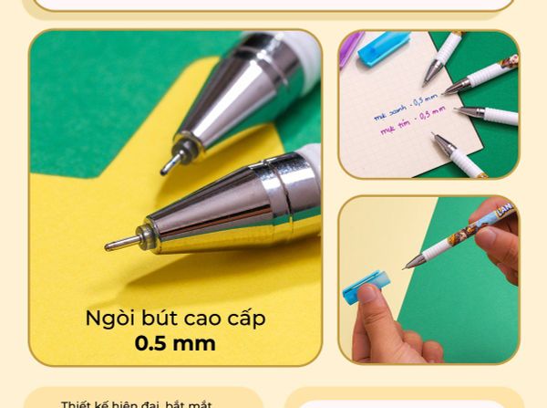 Ngòi 0.5mm của Bút gel Akooland Dasi Thiên Long