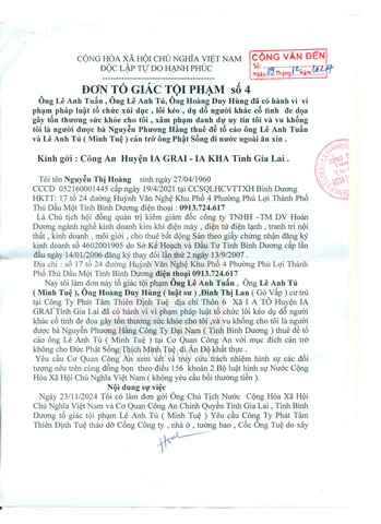 ĐƠN TỐ GIÁC TỘI PHẠM PHẢN ĐỘNG số 4 và số 6