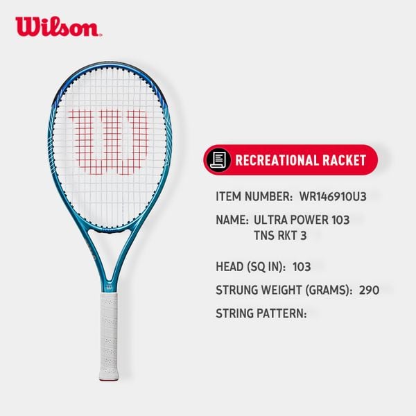 Vợt Tennis Wilson Ultra Power 103 TNS RKT WR146910U2