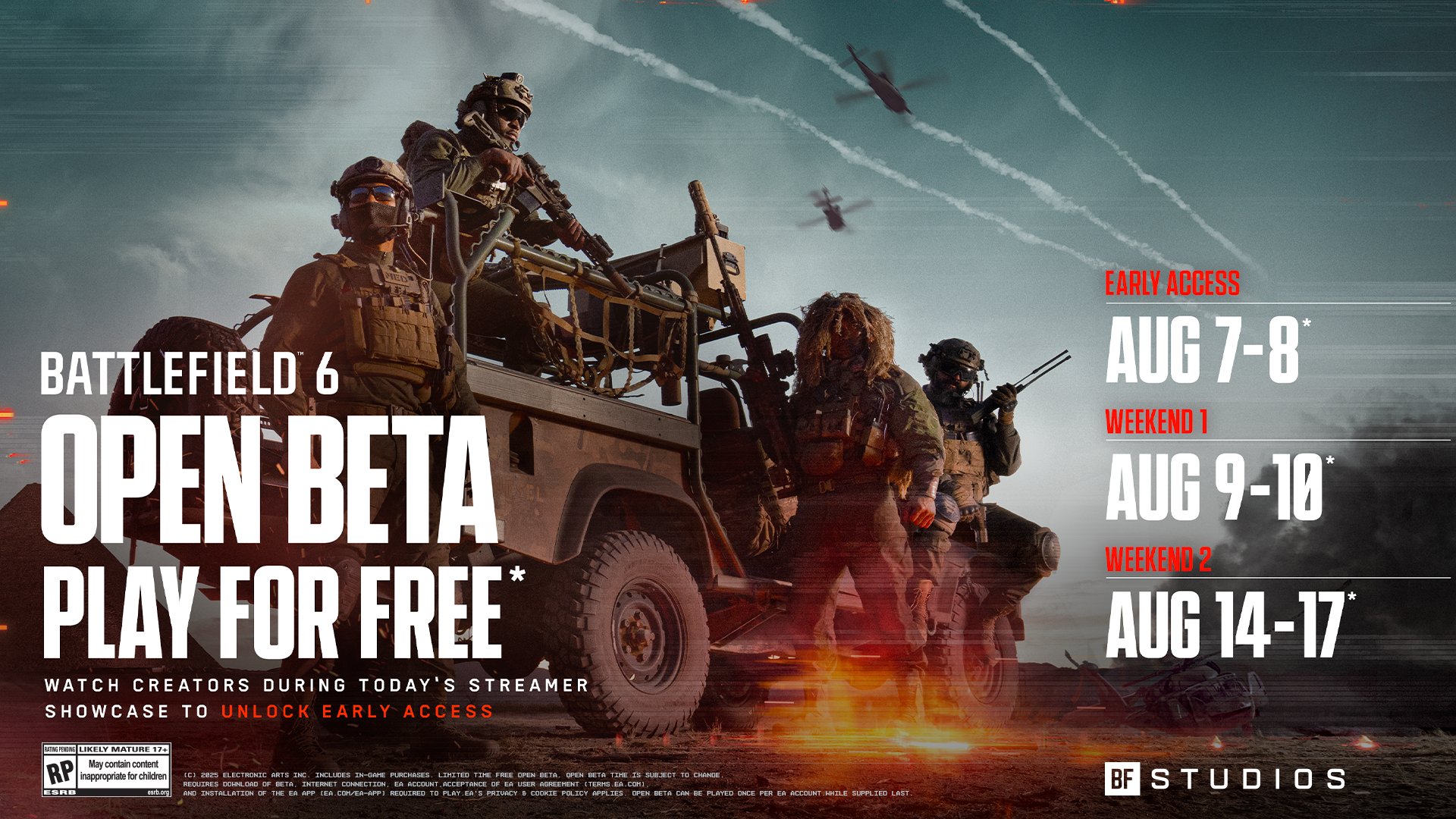 EA ấn định ngày ra mắt Open Beta Battlefield 6 vào 09/08!!