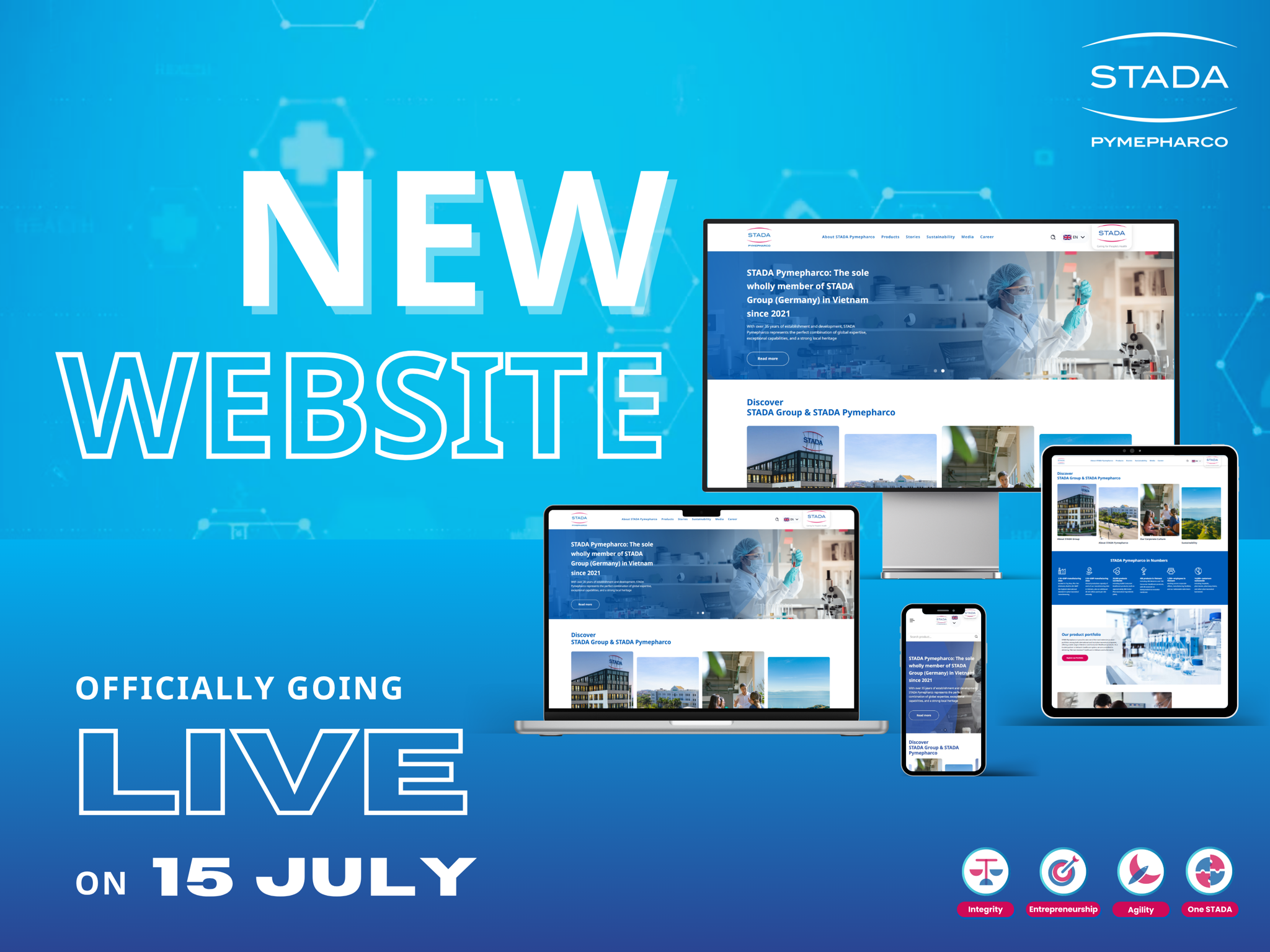 STADA Pymepharco chính thức ra mắt website doanh nghiệp mới – đánh dấu bước tiến số hóa trước thềm kỷ niệm 36 năm thành lập