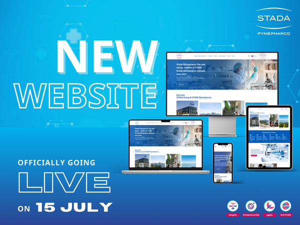 STADA Pymepharco chính thức ra mắt website doanh nghiệp mới – đánh dấu bước tiến số hóa trước thềm kỷ niệm 36 năm thành lập