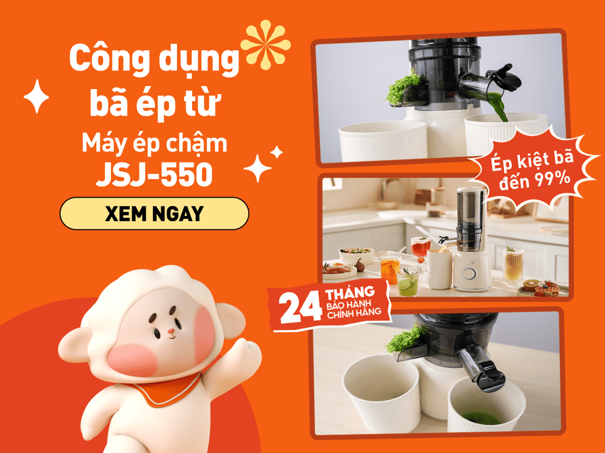 Công Dụng Của Bã Ép Từ Máy Ép Chậm Joyoung JSJ-550