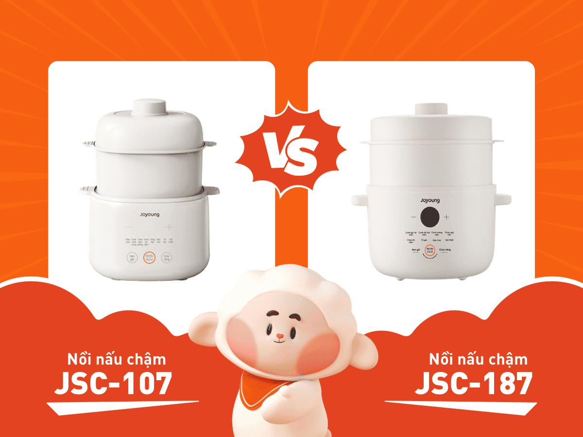 So Sánh Nồi Nấu Chậm Joyoung JSC-107 Và Nồi Nấu Chậm Joyoung JSC-187