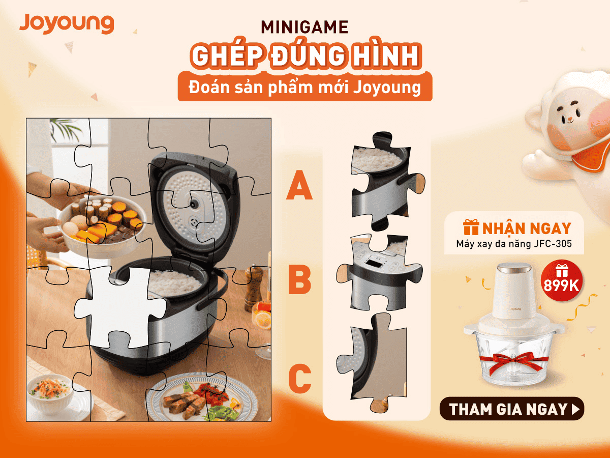 Minigame Tháng 6 Tuần 2 - Ghép Đúng Hình, Đoán Sản Phẩm Mới Joyoung!
