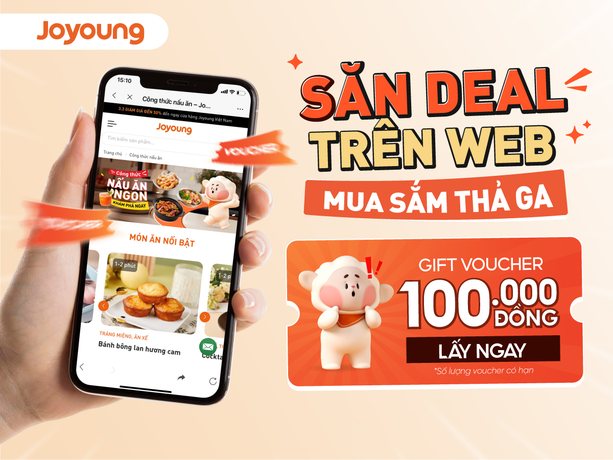 Nhận Ngay Voucher 100K Trên Web Joyoung - Deal Chất Hết Ý!