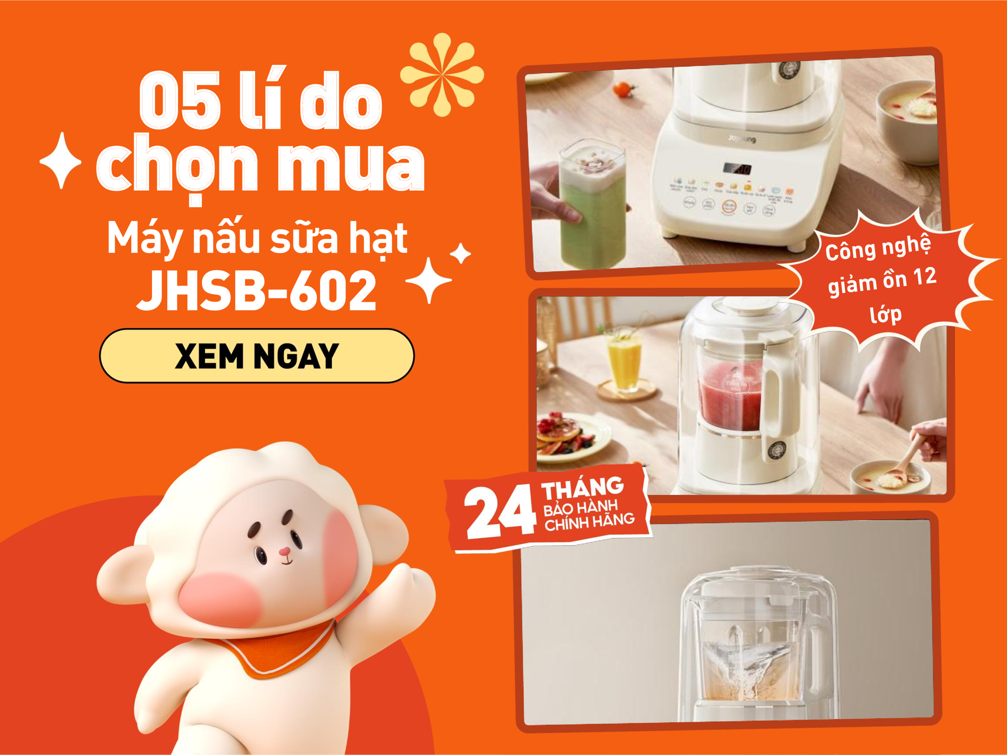 Top 5 Lý Do Nên Chọn Mua Máy Nấu Sữa Hạt Joyoung JHSB‑602