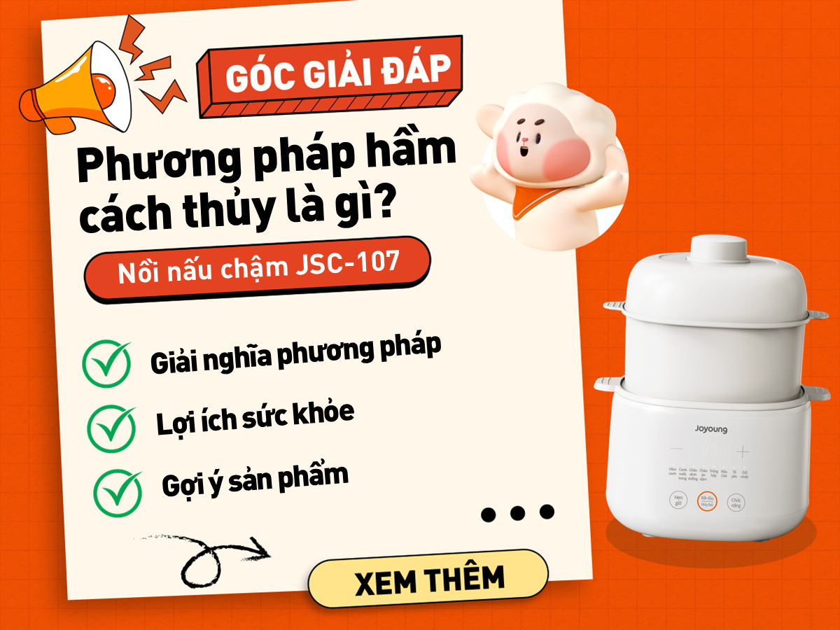 Phương Pháp Hầm Cách Thủy Là Gì? Cùng Giải Đáp Với Nồi Nấu Chậm Joyoung JSC-107