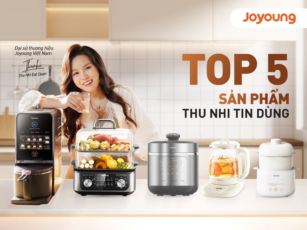 Top 5 sản phẩm Joyoung mà đại sứ thương hiệu Thu Nhi Eatclean tin dùng