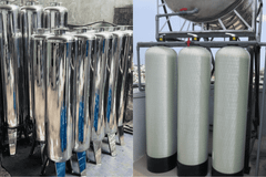 So sánh cột inox và cột composite khi mua lọc tổng