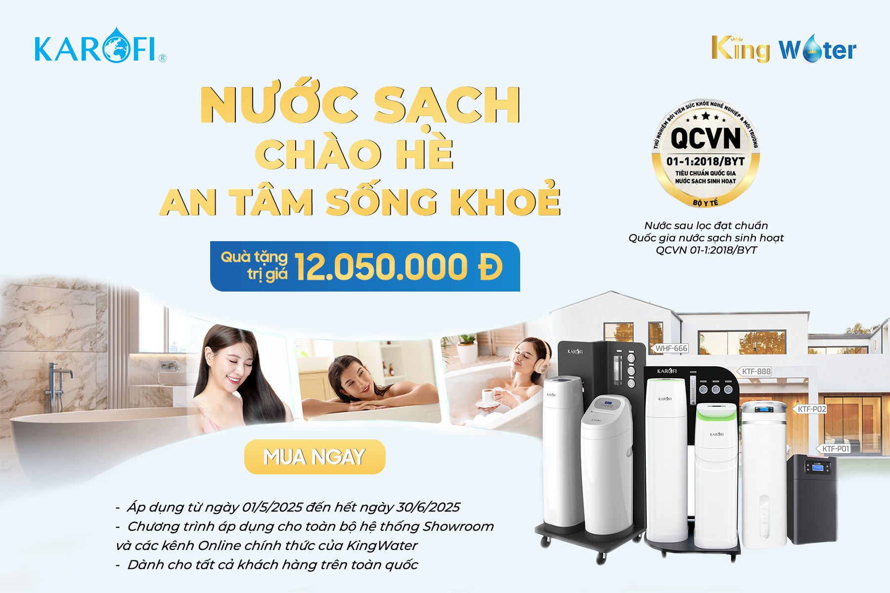 Khuyến Mãi Chào Hè 2025 - An Tâm Sống Khoẻ Cùng Lọc Tổng Karofi