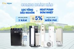 Mua Combo Hệ Thống Lọc Tổng Đầu Nguồn + Heat Pump: Giảm Thêm 5% tại KingWater!