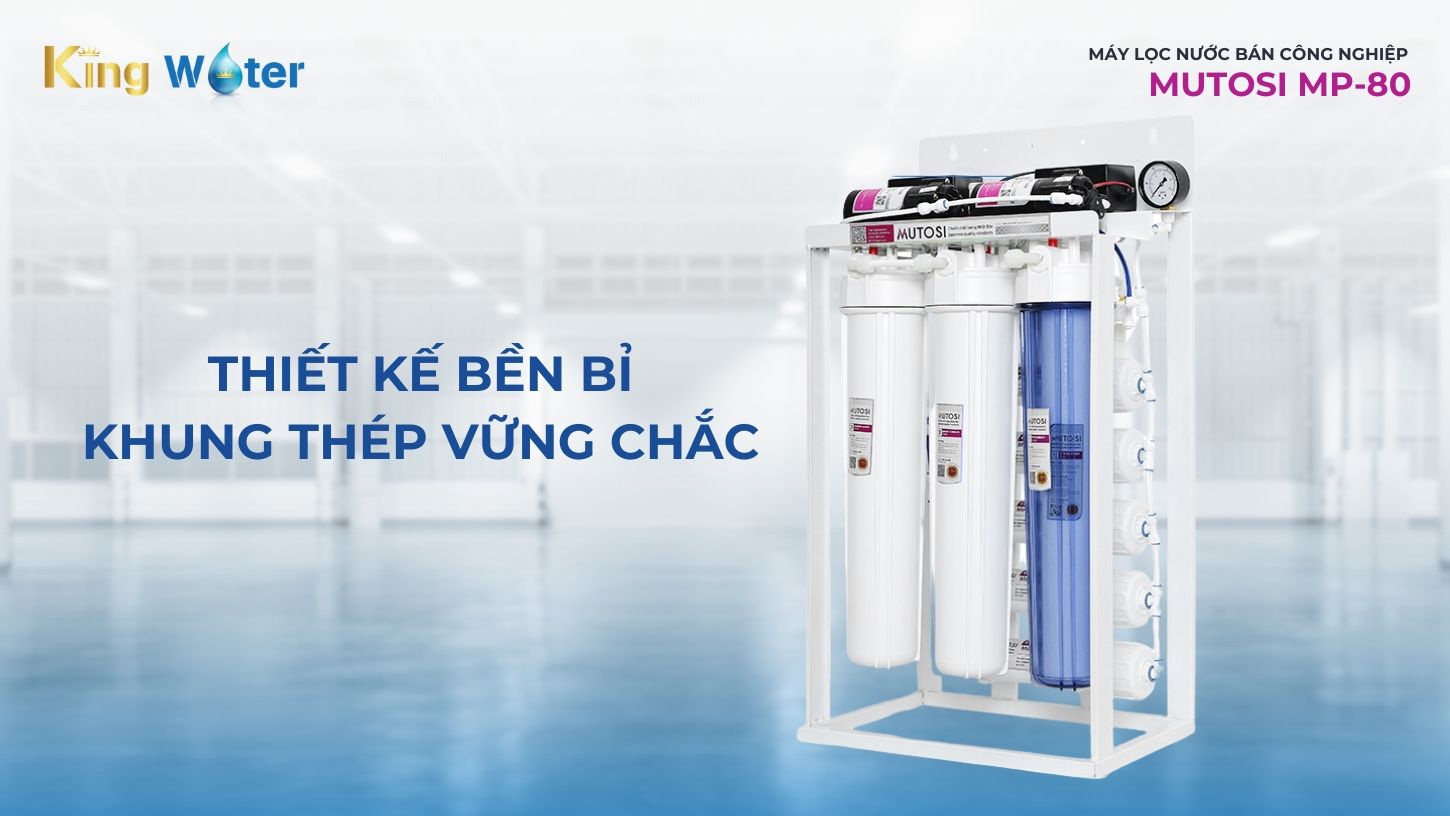 Máy lọc nước bán công nghiệp 80L Mutosi MP-80 thiết kế bền bỉ, dễ dàng lắp đặt