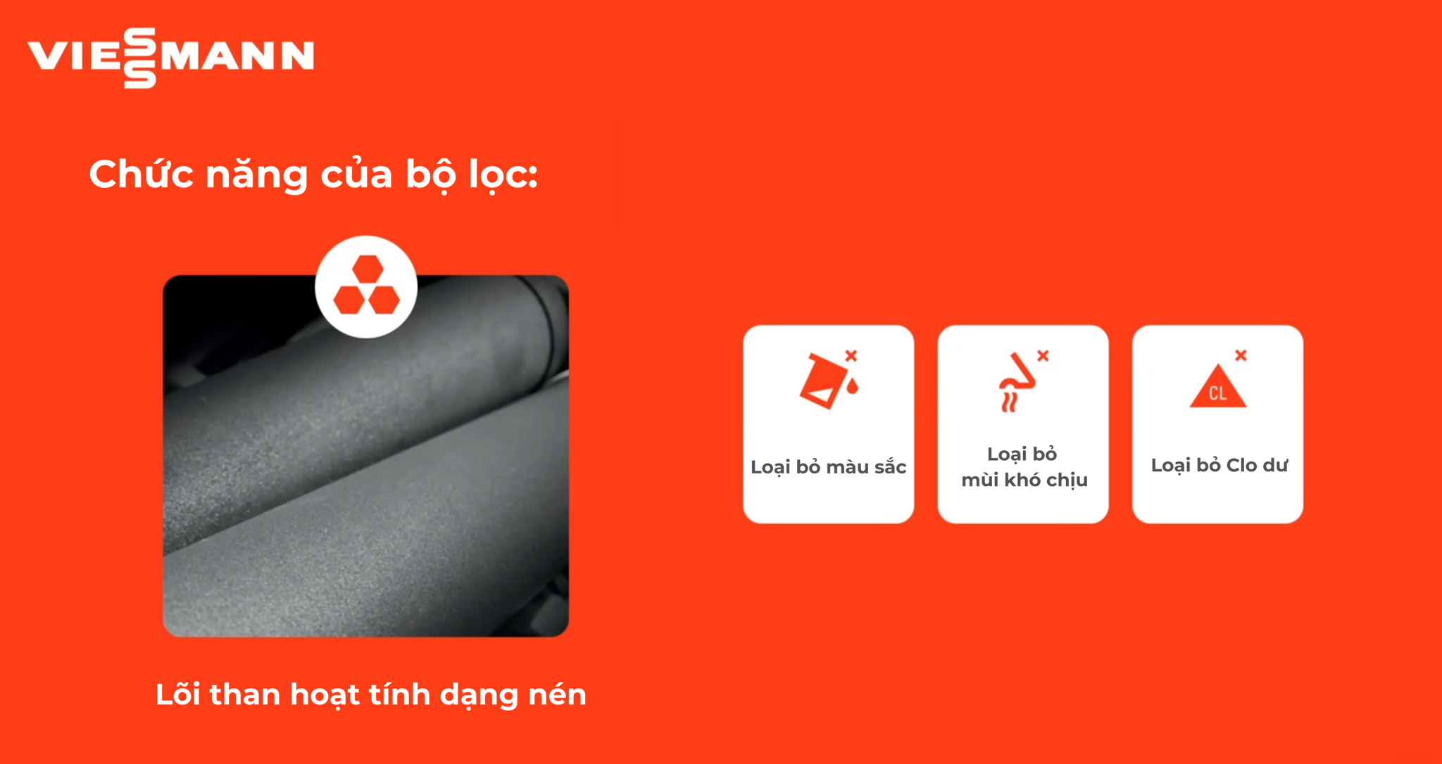 Lõi than hoạt tính dạng nén