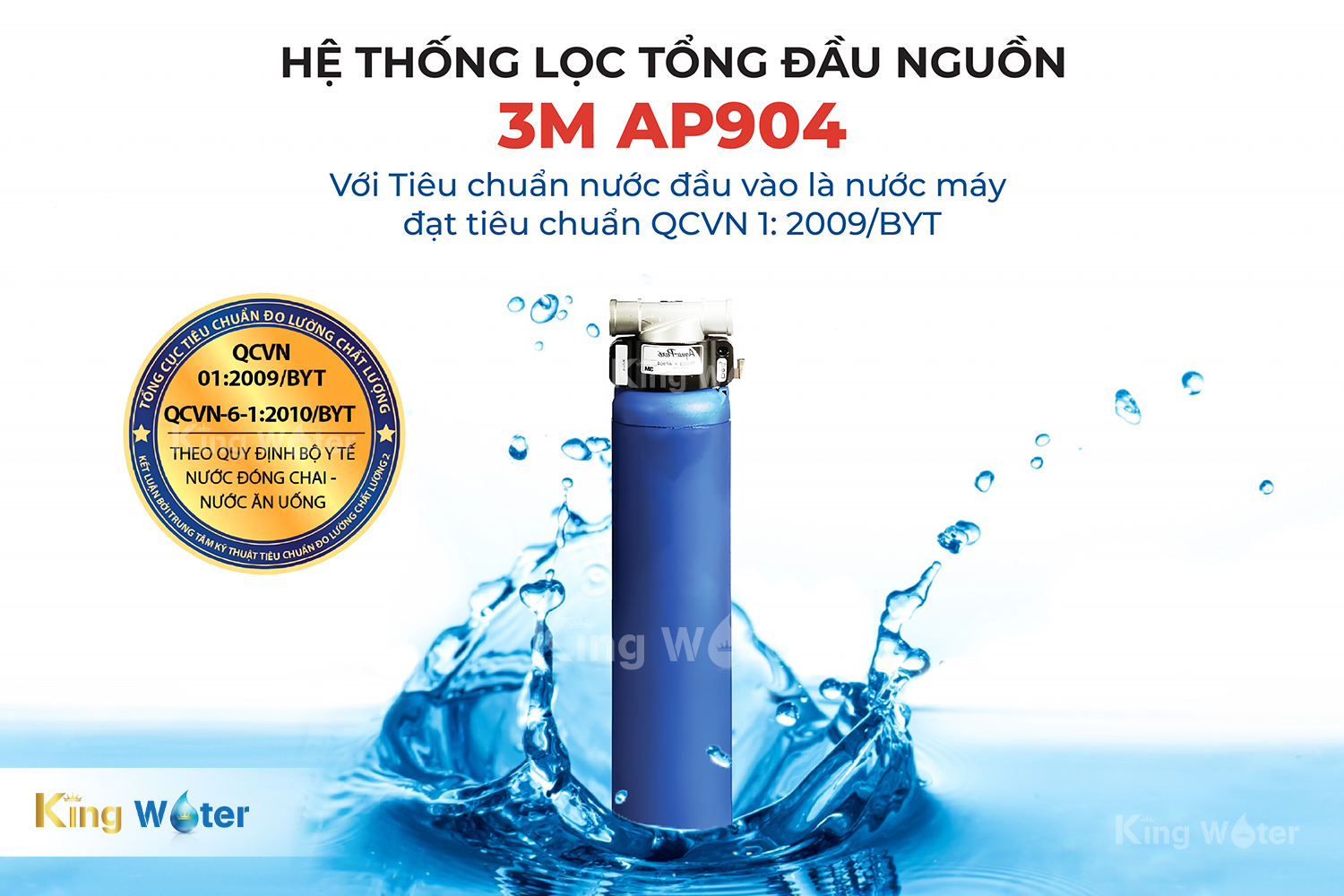 Bộ lọc 3M AP904 cải thiện chất lượng nước&nbsp;an toàn, đạt chuẩn