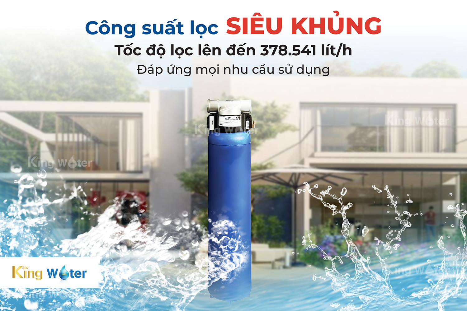 Thiết bị lọc nước 3M AP904 đáp ứng nhu cầu sử dụng của gia đình hoặc các cơ sở có lượng nước tiêu thụ cao