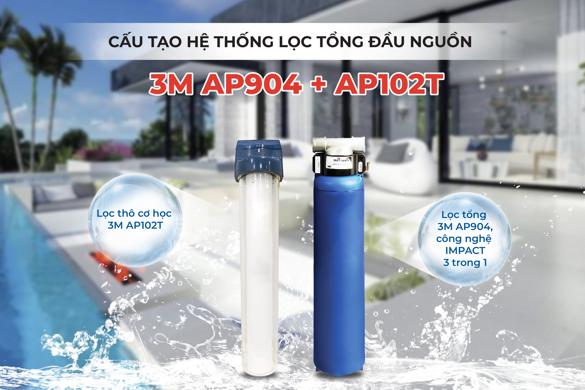 Hệ thống lọc đầu nguồn 3M AP904 + AP102T được thiết kế với cấu trúc tinh gọn và kỹ thuật tối giản