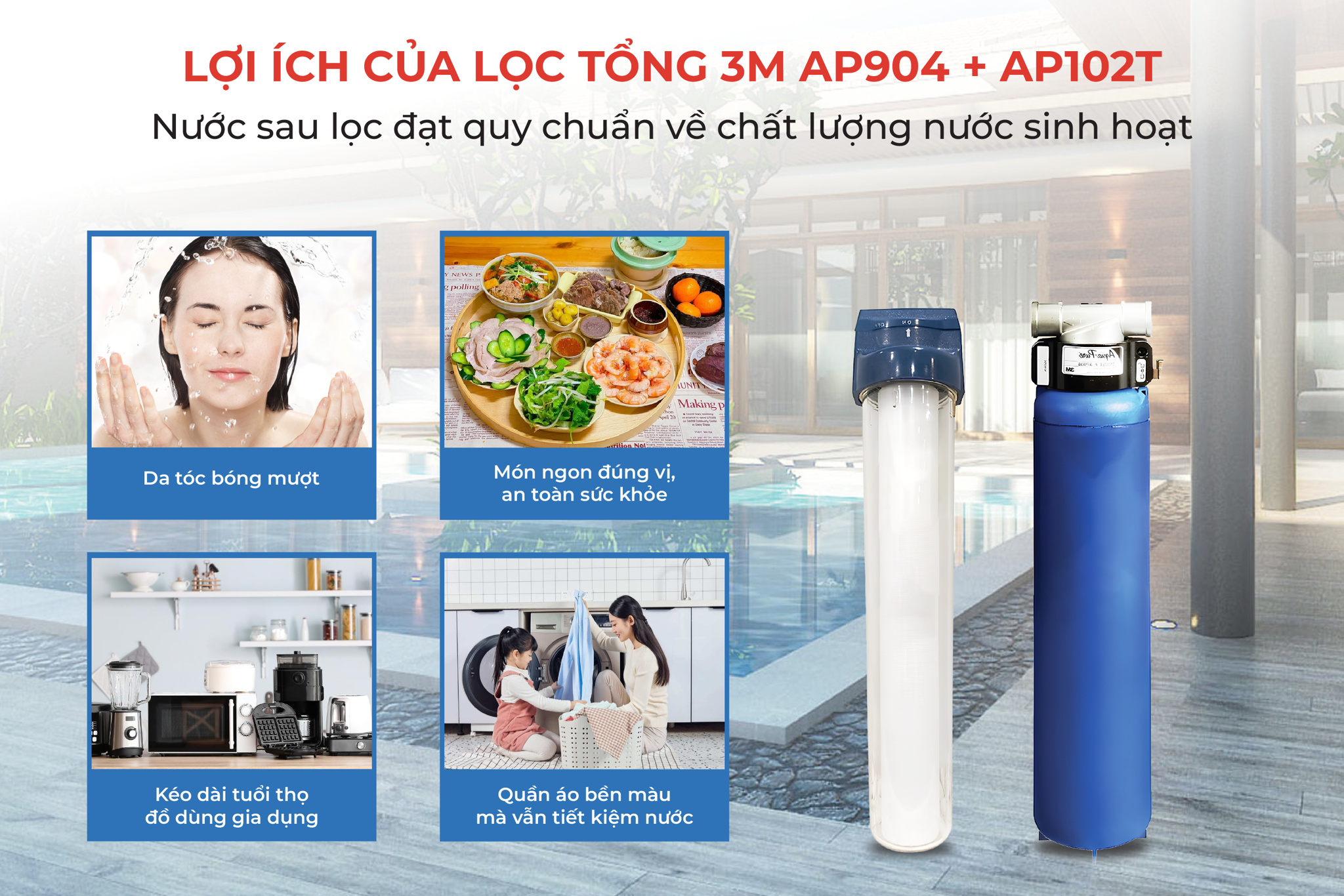 Nhu cầu sử dụng và&nbsp;sự tiện lợi của lọc tổng đầu nguồn 3M