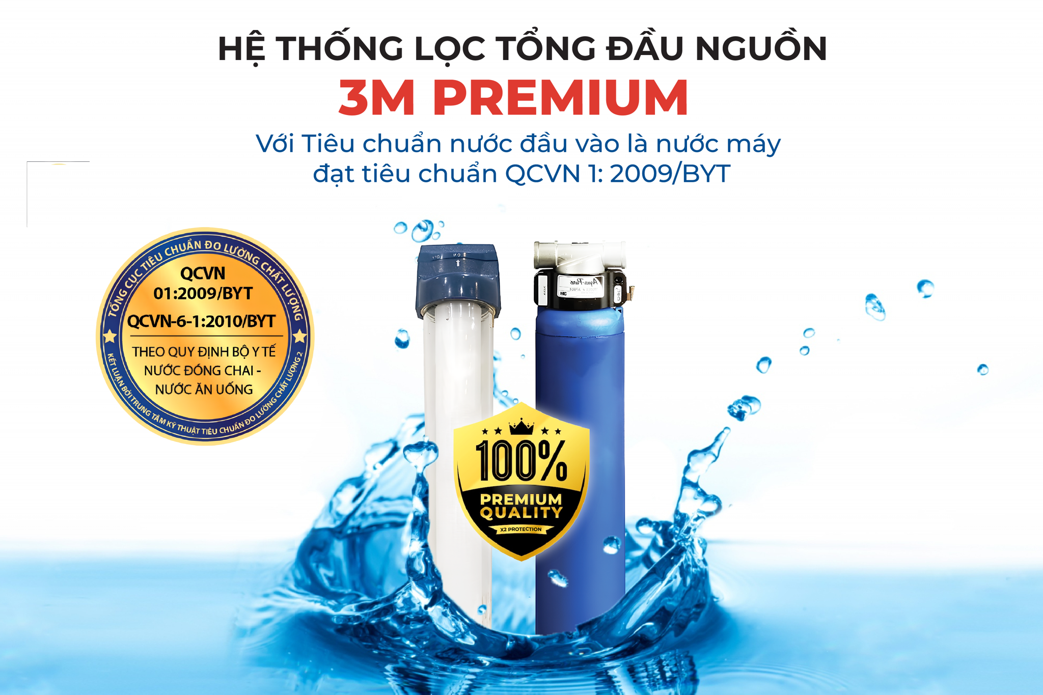 Lọc tổng 3M PREMIUM cải thiện chất lượng, hương vị của nước