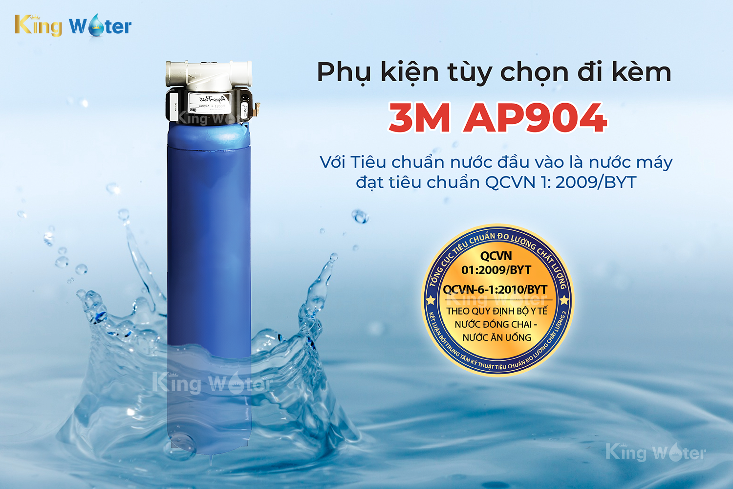 Cột làm mềm nước 3M WTS150 thường được kết hợp cùng cấp lọc tổng để mang lại hiệu quả toàn diện