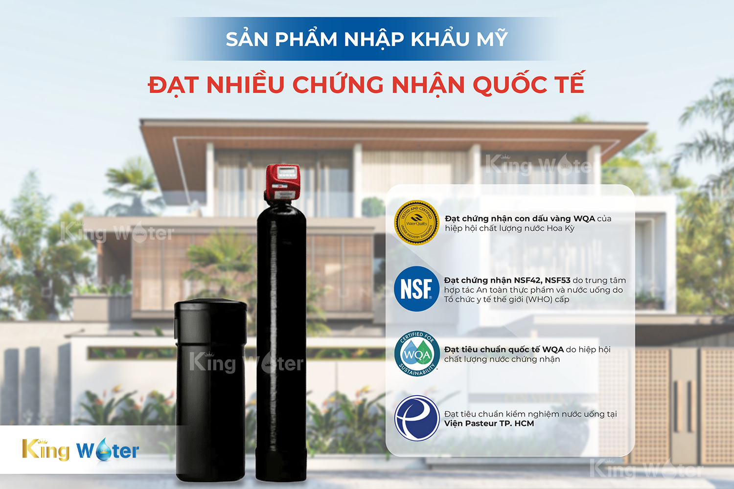 Máy làm mềm nước 3M WTS150 khẳng định chất lượng vượt trội thông qua những chứng nhận Quốc tế