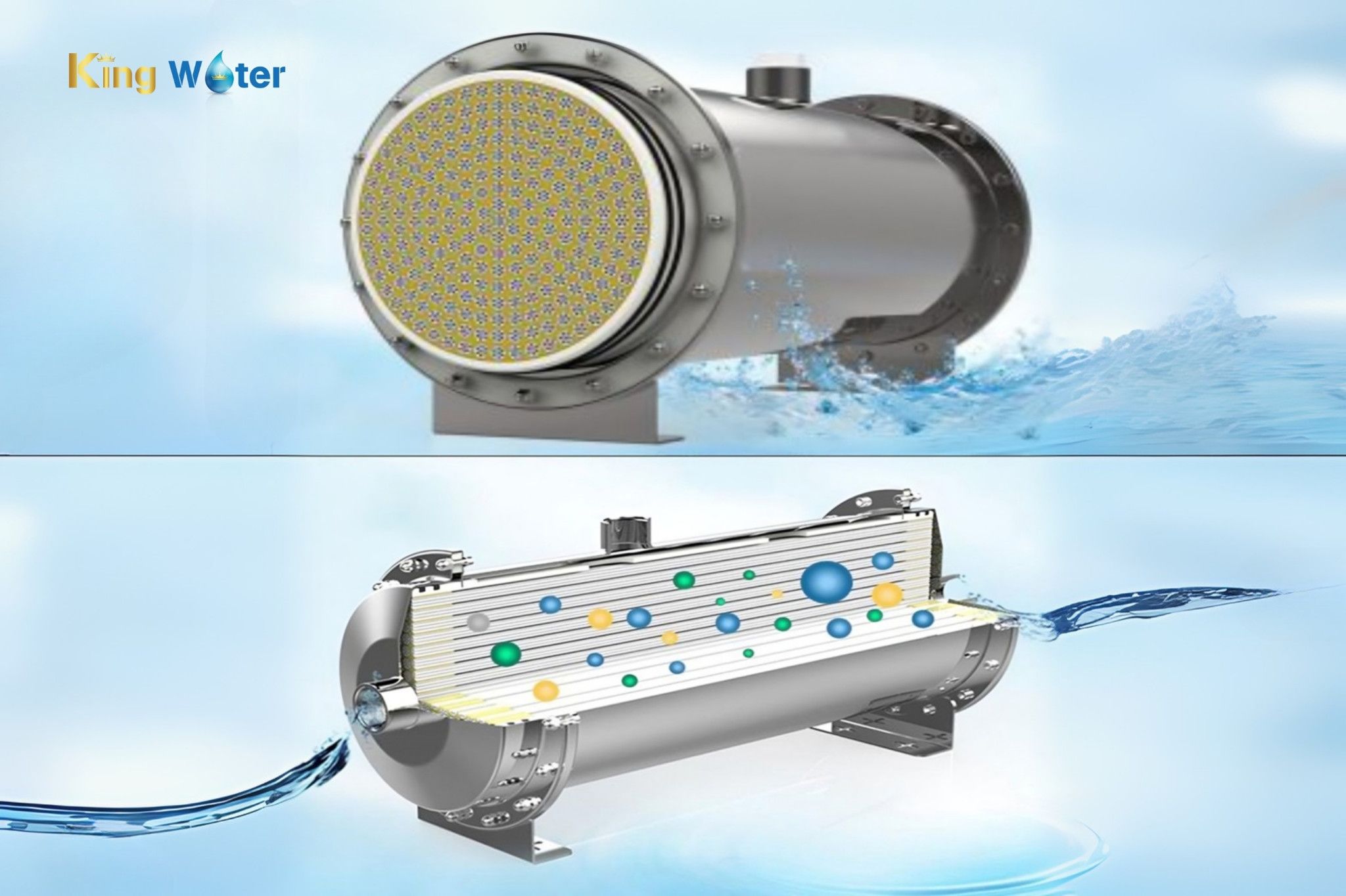 Màng lọc tổng UF hỗ trợ xử lý đầu nguồn nước sinh hoạt