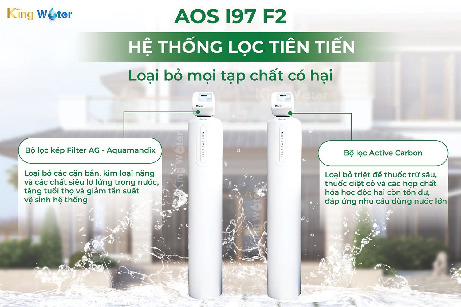 Lọc tổng AO Smith AOS i97 F2 tích hợp các bộ lọc mạnh mẽ