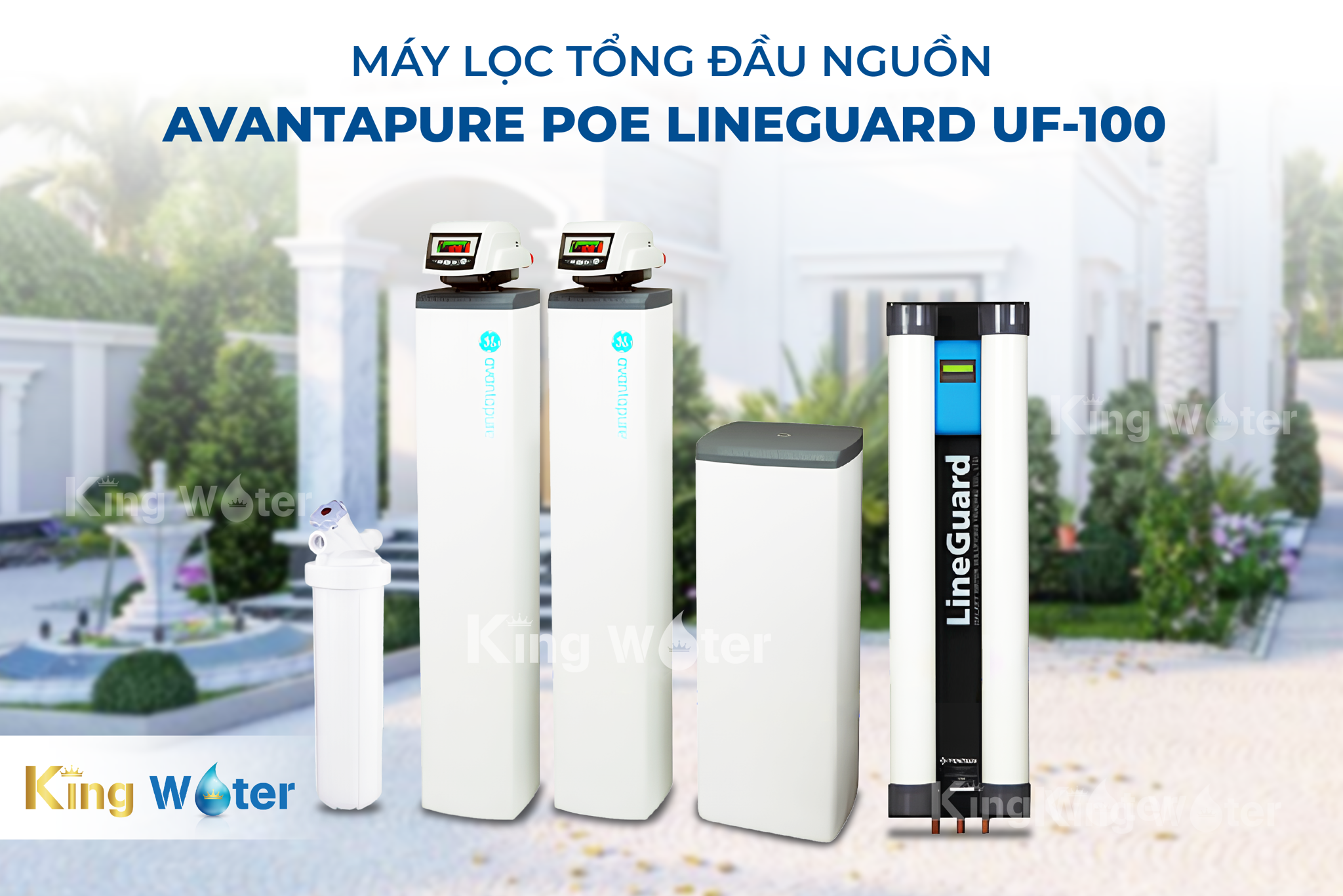 Máy lọc tổng đầu nguồn Pentair AvantaPure POE Lineguard UF-100 được thiết kế để giải quyết hiệu quả các vấn đề về chất lượng nước sinh hoạt thường gặp