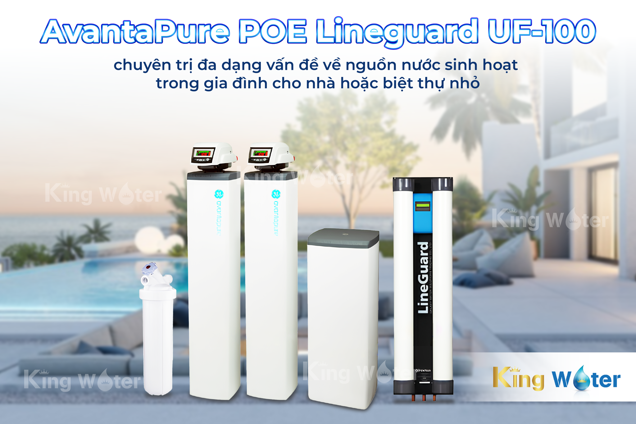 Máy lọc tổng đầu nguồn Pentair AvantaPure POE Lineguard UF-100 được thiết kế để giải quyết hiệu quả các vấn đề về chất lượng nước sinh hoạt thường gặp
