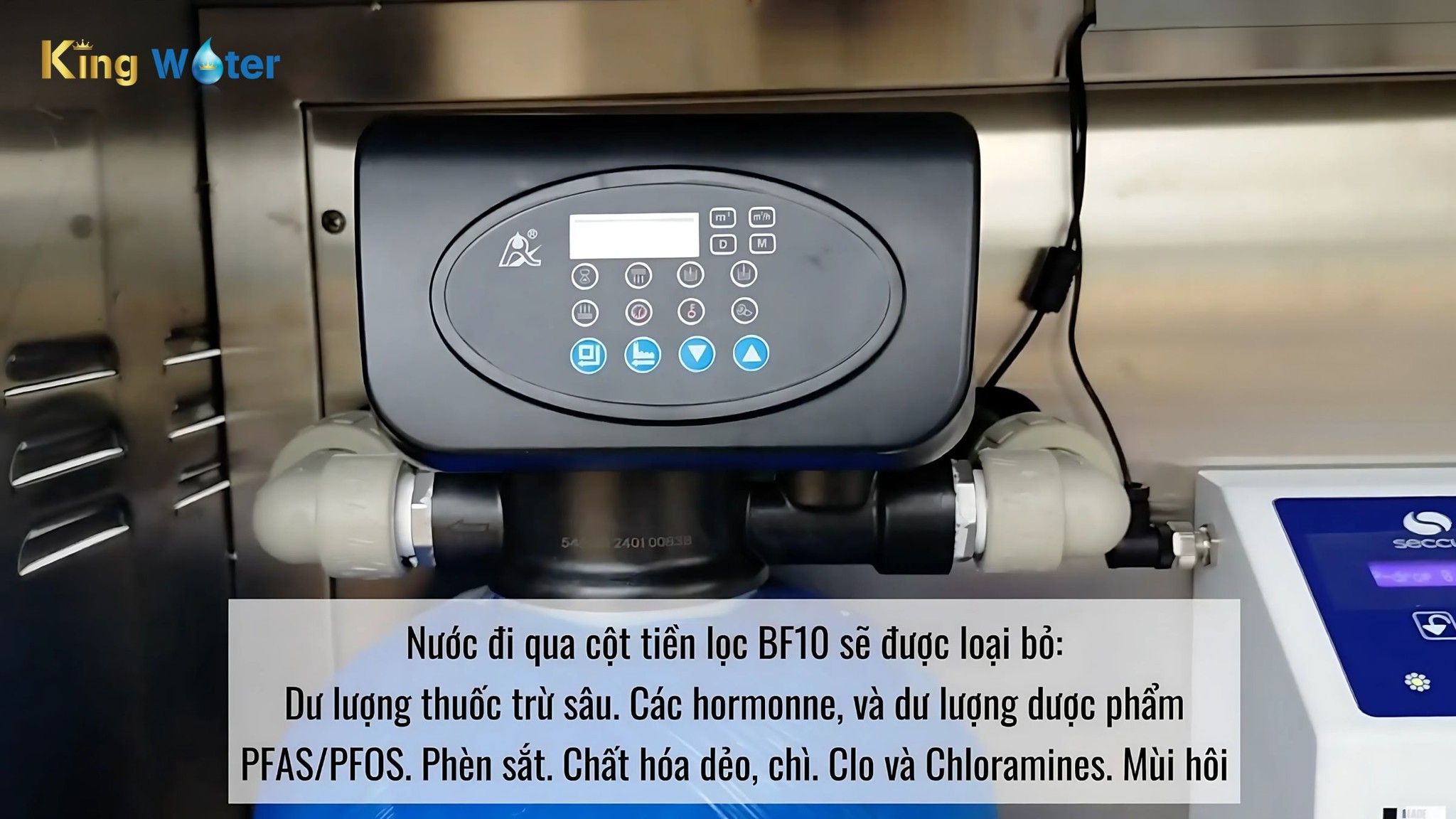 Cột lọc đa năng của UrSpring BeWell S2 được trang bị van tự động thông minh