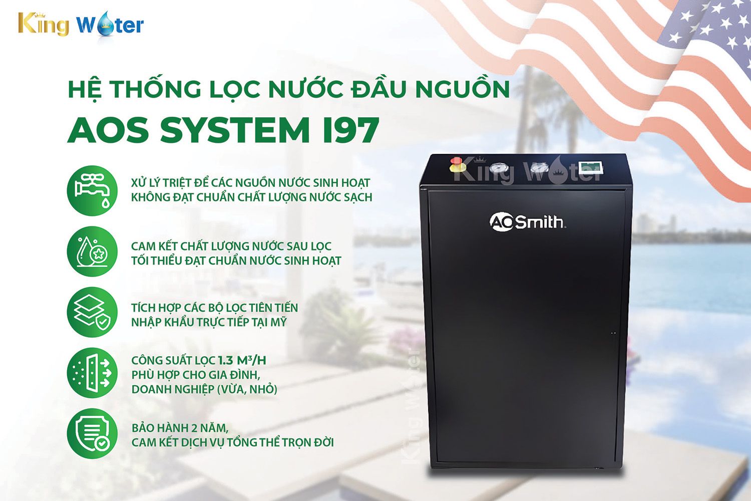 Đặc điểm nổi bật của lọc tổng AO Smith&nbsp;AOS System i97