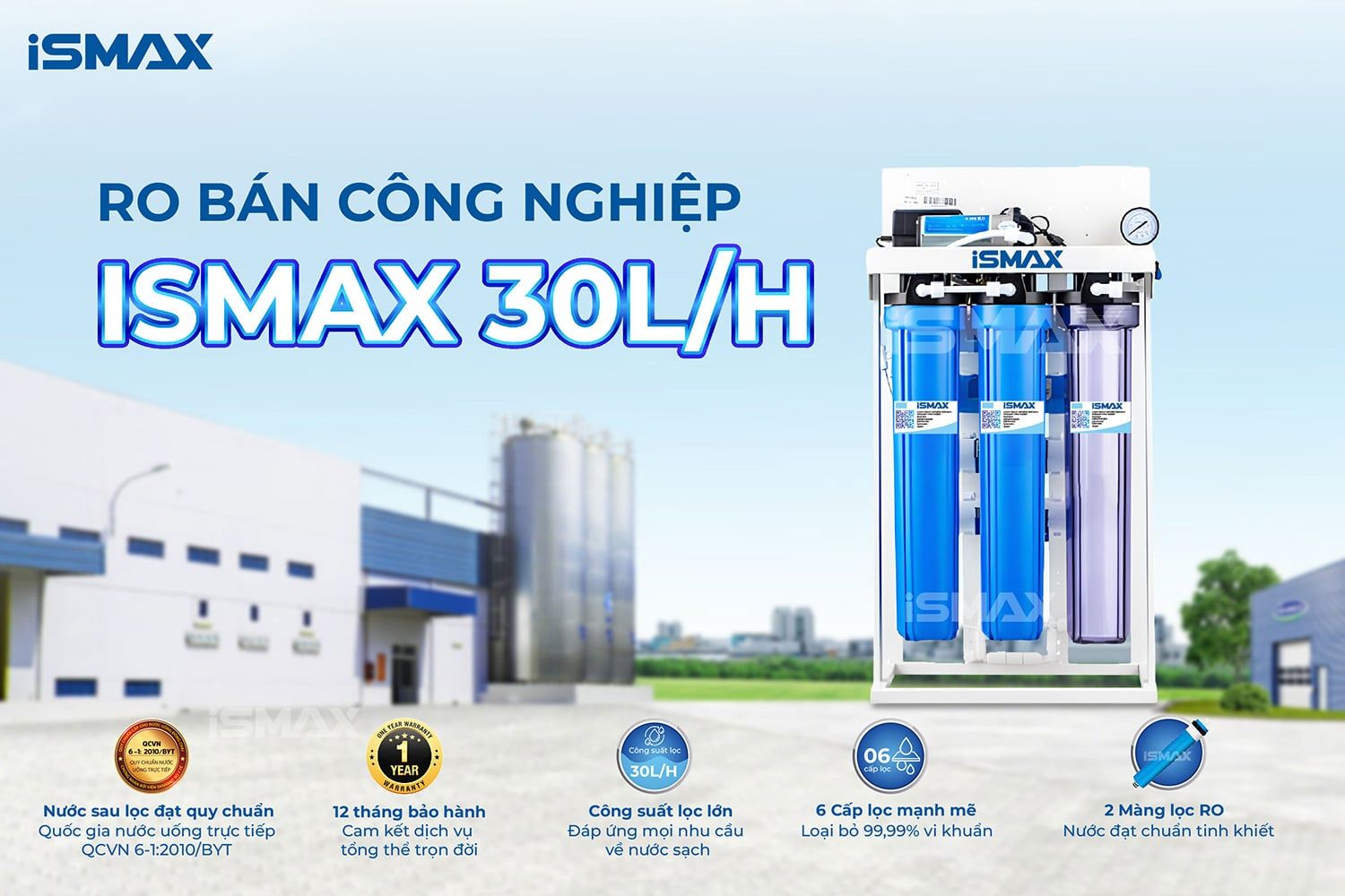 Đặc điểm nổi bật của máy lọc nước bán công nghiệp 30l/h