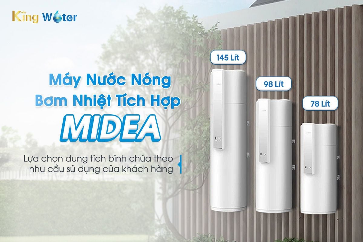Máy bơm nhiệt tích hợp Midea có thể linh hoạt lắp đặt ở mọi nơi