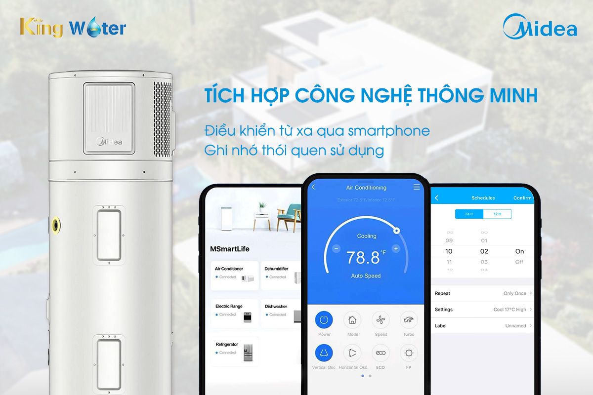 Bơm nhiệt tích hợp Midea RSJ-15/190RDN7-L2 được trang bị nhiều tính năng thông minh