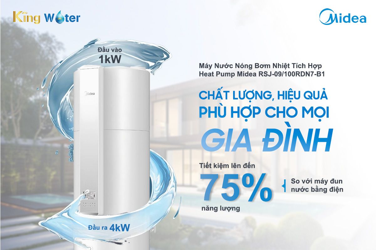 Công nghệ bơm nhiệt thế hệ mới - Tiết kiệm 75% năng lượng