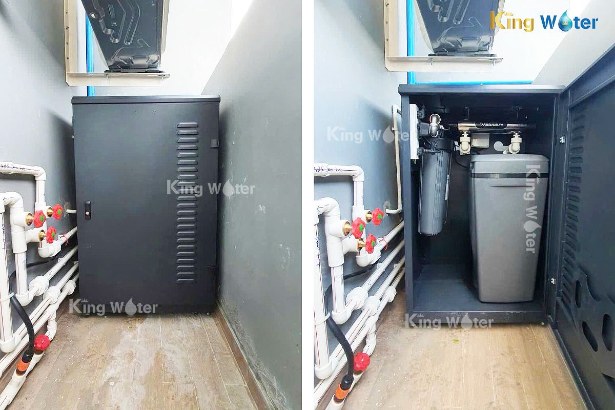 Hình ảnh 1 lắp đặt thực tế hệ thống lọc tổng AO Smith AOS i97S