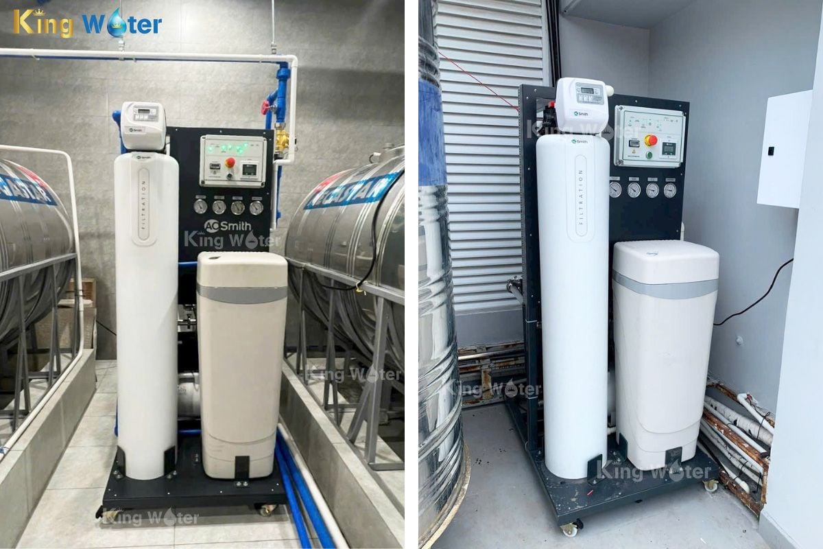 Hình ảnh 1 lắp đặt thực tế hệ thống lọc nước AO Smith System 103