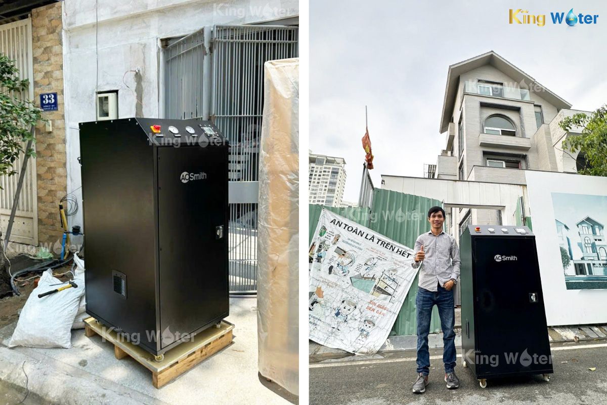 Hình ảnh 2 lắp đặt thực tế hệ thống AO Smith AOS System i97